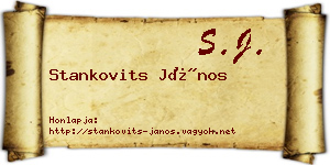 Stankovits János névjegykártya